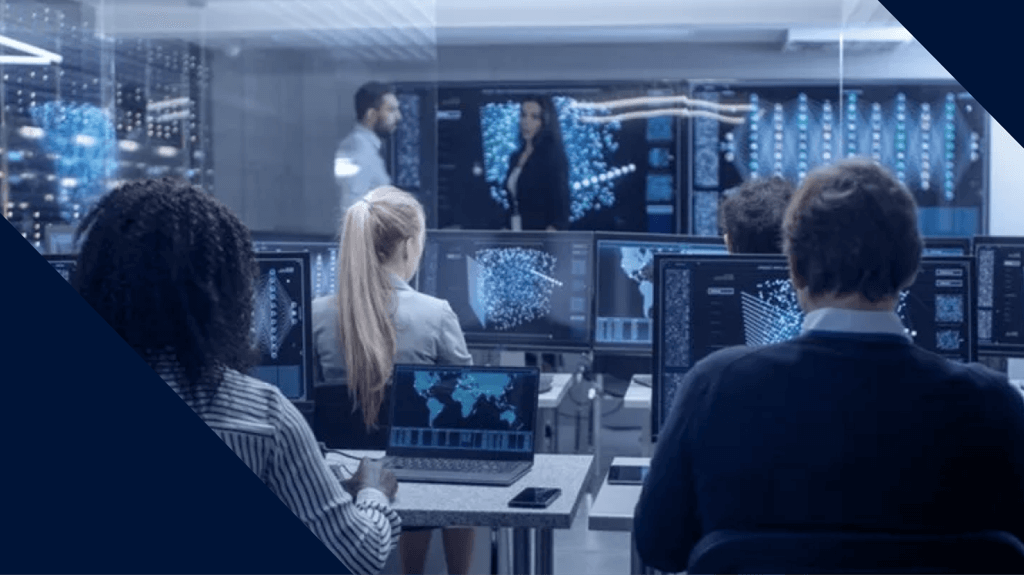 Cybersecurity Team Working on Computers