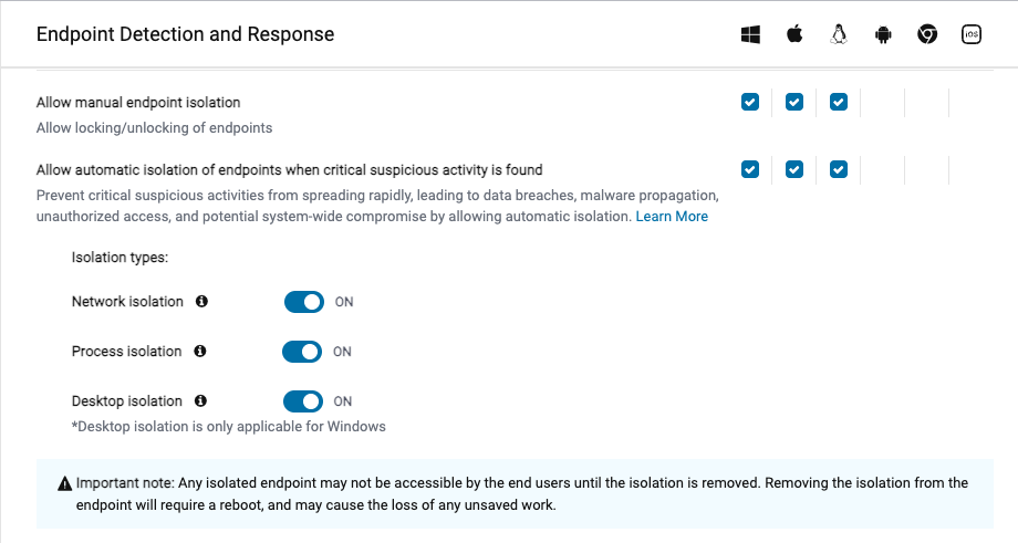 3 methods of endpoint isolation